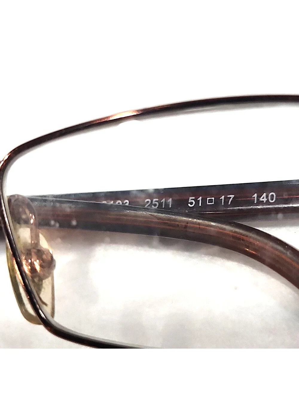 Ray Ban RB6103 2511 Brown Rectangular Eyeglasses 51-17 140